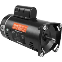 Vevor Moteur de pompe de piscine 1,5 CV 56Y 115 V (12,8 A)/230 V (6,4 A) 3450 tr/min facteur de service 1,1 condensateur 90 μF/250 V moteur de remplacement à bride carrée à rotation CCW pour piscines