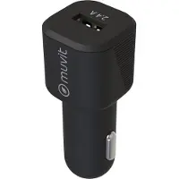 Muvit , Chargeur allume-cigare pour voiture USB 2,4A - 12W, Noir