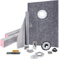 Vevor Kit receveur de douche 965x1524 mm seuil de douche étanche avec drain décalée ABS