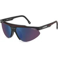 Carrera C SPORT 15/S, lunettes de soleil pour hommes, couleur noire mate, verres rouges, dimensions 70/9/140
