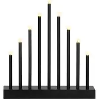 Springos Arc de lumière 9 flammes Arc de lumière LED Chandelier 25x26,5x5,5 cm Pont de bougies Fonctionne avec des piles Couleur de lumière blanc chaud Chandelier de l'Avent Accent