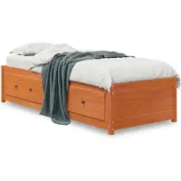 vidaXL Lit de jour sans matelas brun cireux 90x190 cm pin massif