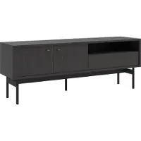 Selsey Olar - Élément TV avec tiroir, imitation bois frêne noir Portland, 154 cm