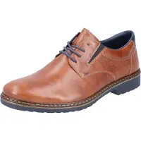 Rieker Chaussure à lacets bleu marine / cognac