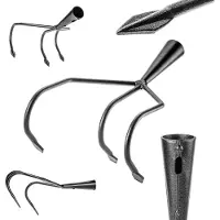 Kadax Garden Claws râteau de jardin en acier à 3 dents-conditionneur d'aération