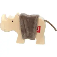 Sigikid Cudly Wudly Animal en bois Rhinocéros, figurine en bois, figurine, jouet en bois, jouet, décoration, 39506