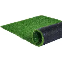 Vevor Gazon Artificiel 153x305 cm Pelouse Synthétique Extérieur Intérieur Brins d'Herbe 35 mm Facile à Nettoyer Trous de Drainage Décoration pour Jardin