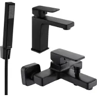 Mexen Cetus R77 Mélangeur lavabo et baignoire avec accessoires, noir (744303R77-70)