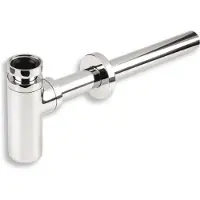 Novaservis Siphon de lavabo tout métal , rond chromé