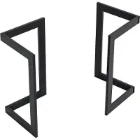 En.casa Piètement de table 'Kaskinen' set de 2 pièces acier 72 x 39,5 x 39 cm noir