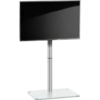 VCM - Support de télévision en verre Support de télévision Alani H. 100 x B. 60 x T. 45 cm