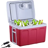 Arebos Glacière 40L Rouge | Réfrigération & Maintien au chaud | 12/230V Voiture & Maison