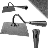 Kadax Bineuse de jardin sans manche, forme trapézoïdale, noir, 16 cm