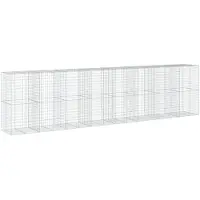 vidaXL Gabion avec couvercle 800x100x200 cm Fer galvanisé