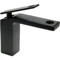 Fala Mitigeur monocommandé pour lavabo anguleux noir Noir 1 75880
