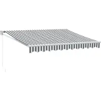 vidaXL Marquise rétractable Anthracite et Blanc 3x2,5 m Tissu & Aluminium