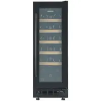 HEISSNER HRV-ABI56DRL20 Cave à vin 56L, pour 20 bouteilles, écran LED, 5 clayettes en bois, noir