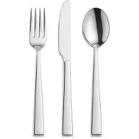 Orion | Set de couverts argent - 3 pièces en acier inoxydable - couteaux, fourchettes, cuillères - lavable au lave-vaisselle