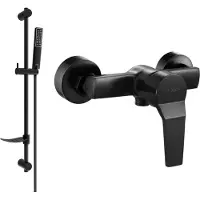 Mexen Caro DF72 mitigeur de douche avec ensemble de douche, Noir - 74664DF72-70