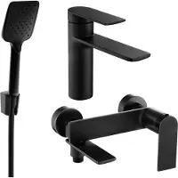 Mexen Zero SET Mélangeur lavabo + bain avec accessoires R62, noir (71103R62-70)