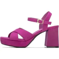 Xti pour femme. 14528803-FUCSIA Sandales 145288 rose (37), 5 à 8 cm, Boucle, Casuel, Fête, Sport, Violet