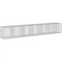 vidaXL Gabion avec couvercle 650x100x100 cm Fer galvanisé