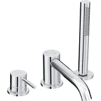 Kludi WF BOZZ et robinet de douche 3 trous montage sur bord de carrelage chr