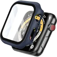 IMoshion Coque rigide à couVerture complète Apple Watch 7 / 8 / 9 - 45 mm - Bleu foncé
