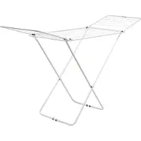 Kadax Séchoir à linge à ailes "Resby", longueur de séchage 18m, acier revêtu par poudre, blanc, 2 ailes