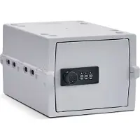 Lockabox Mini Boîte de rangement avec serrure à combinaison - Armoire à médicaments verrouillable - Blanc