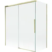 Mexen Rox Paroi de douche baignoire 2 parties coulissantes 140 + 70 x 150 cm, transparent, or - 8C9-140-070-50-00