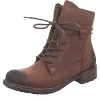 Rieker Chaussures de ville pour femmes, bottines, chaussures à lacets, bottines à lacets, couleur marron, style décontracté