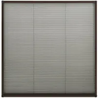 vidaXL Moustiquaire plissée pour fenêtre aluminium brun 120x120 cm