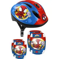 Stamp Casque + coudières/genouillères - Spidey pour enfants - Glissades urbaines