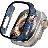 IMoshion Coque rigide à couVerture complète pour Apple Watch Ultra / Ultra 2 / Ultra 3 - 49 mm - Bleu foncé