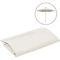 vidaXL Housse de rechange pour parasol sable blanc 300 cm