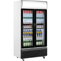 Saro Réfrigérateur à boissons avec panneau publicitaire - Modèle 2 portes GTK 800