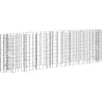 vidaXL Gabion haut-plateau Fer galvanisé 330x50x100 cm