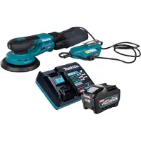 Makita BO 002 CGT101 Ponceuse excentrique sans fil 40 V max. 150 mm 5,0 mm course Brushless + 1x batterie 5,0 Ah + chargeur