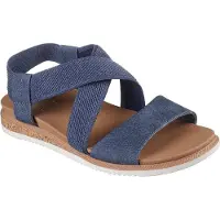 SKECHERS Bobs Desert Kiss Low Sandalen Plat - Blauw - Maat 40