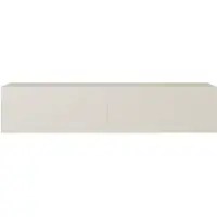 Selsey BISIRA - Meuble TV gris-beige taupe 140 cm