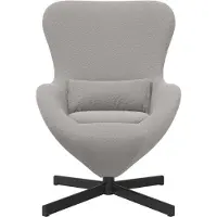 vidaXL Fauteuil œuf Gris clair 63 x 73 x 90 cm tissu