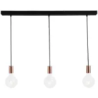 Masterlight Lampe à suspension Concepto Cuivre rouge à 3 lumières avec noir