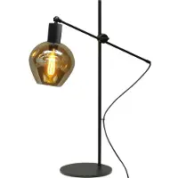 Masterlight Lampe de table noire Bounty avec verre blackline