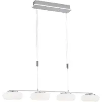 Q-SMART-HOME Lampe suspendue 4 lumières Q-Etienne en métal droit