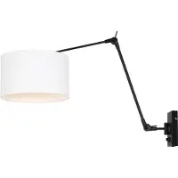 Steinhauer - applique murale - Prestige Chic - noir - lin métal - lampe d'ambiance - E27 - 8120ZW