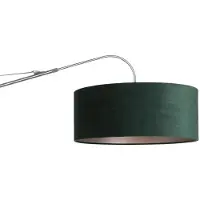 Steinhauer Applique Elegant Classy 50 cm en acier inoxydable avec abat-jour en velours vert