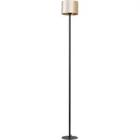 Masterlight Lampadaire noir Venus 175cm avec abat-jour couleur sable