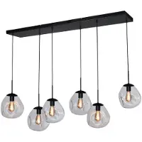 Masterlight Lampe suspendue Lava 6x verre transparent Ø 24cm