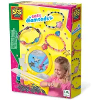 SES Creative Kit de fabrication de bracelets - - Bracelets Easy diamonds - Enfant - Fille - Multicolore